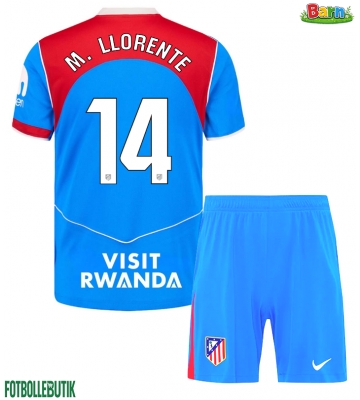 Atletico Madrid Marcos Llorente #14 Tredjeställ Barn 2025-26 Kortärmad (+ Korta byxor)